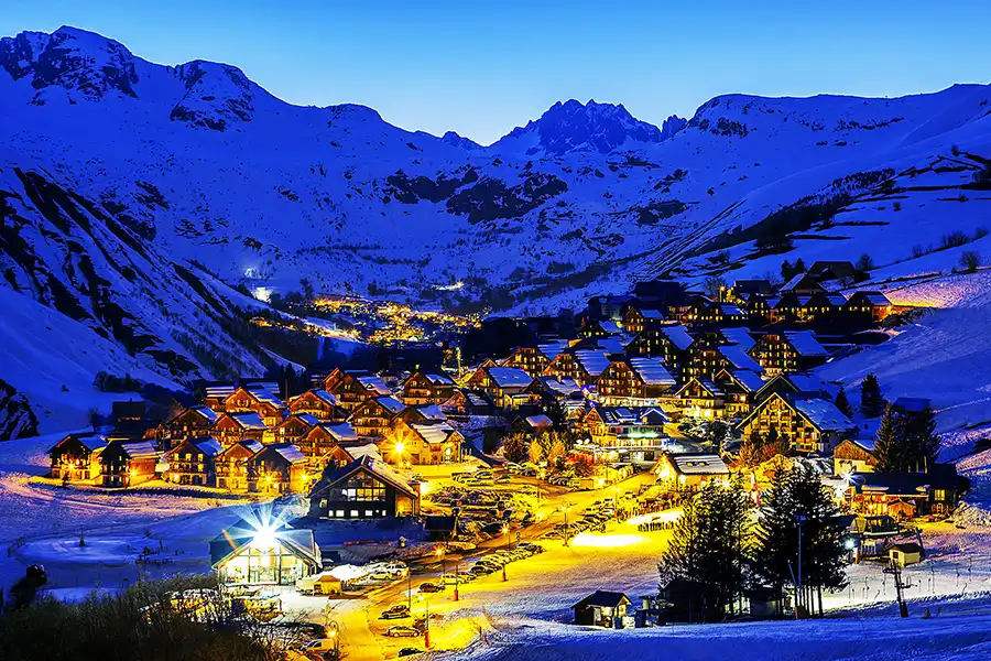 Skiing Courchevel, France